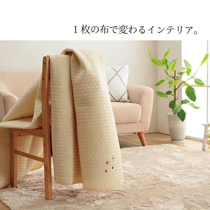 マルチカバー 200x200cm イブル生地 ソファカバー／ベッドカバー／こたつ掛け／ラグ 洗濯機洗い可能 ノンホルムアルデヒド