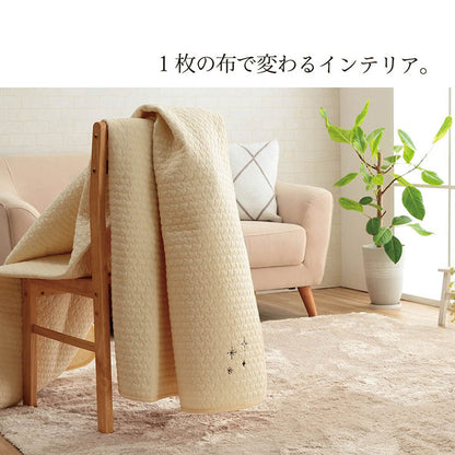 マルチカバー 200x200cm イブル生地 ソファカバー／ベッドカバー／こたつ掛け／ラグ 洗濯機洗い可能 ノンホルムアルデヒド