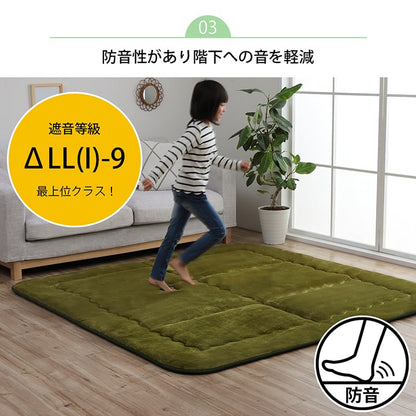 ボリューム 40mm厚 こたつ敷布団 190ｘ190cm 高クッション性 フランネル 無地