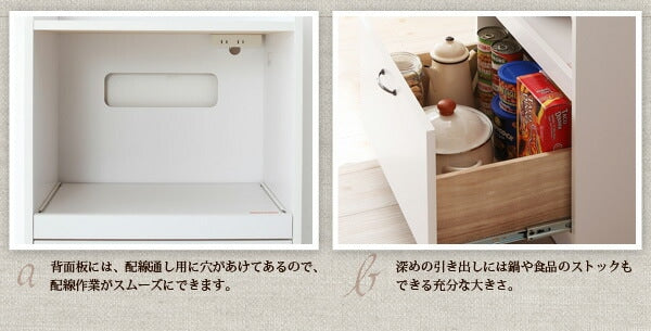 レンジ台 幅58x奥行40x高さ90.5cm ミニキッチン収納シリーズ