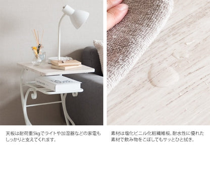ナイトテーブル 高さ60cm ベッドサイドテーブル アンティーク調 Celestia