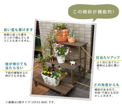 ベンチにもなる 2wayフラワースタンド 2段 プランタースタンド ディスプレイスタンド