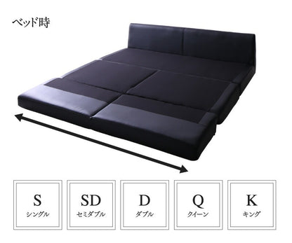 ソファーベッド PVC ソファベッド Cleobury クレバリー 幅120cm リクライニング ベッド時セミダブル相当