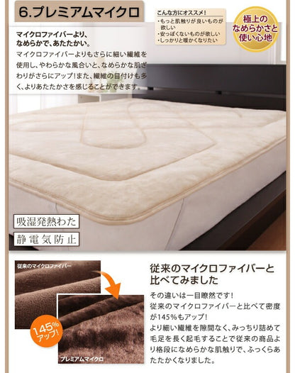 クイーンサイズ ベッド用ボックスシーツ 単品 プレミアムマイクロファイバー 高密度