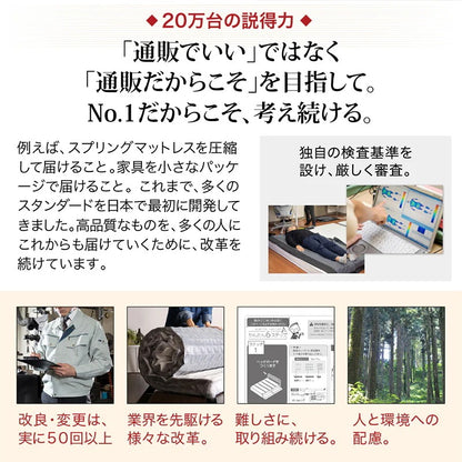 セミダブルベッド + マットレスセット 本体全10色 ヘッドボード 引き出し コンセント 木目 ゾーンコイルマットレス かため