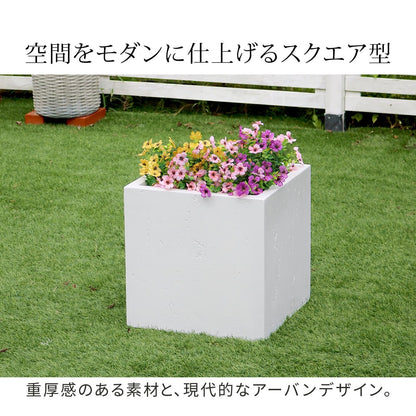 プランター 打ちっぱなしコンクリート質感 40x40cm スタイリッシュ モダン