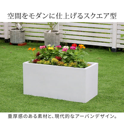 プランター 打ちっぱなしコンクリート質感 80x39cm スタイリッシュ モダン