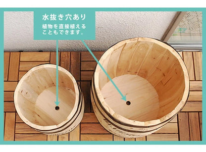 樽 コーヒーバレル 直径23cm プランター 収納 オーナメント 置物 ディスプレイ