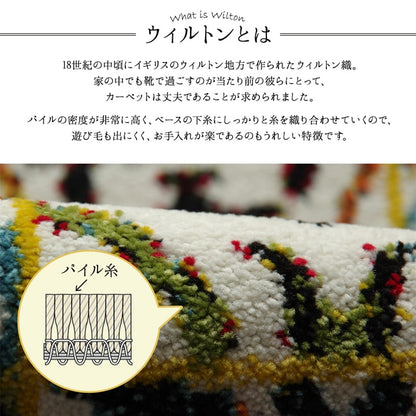 玄関マット 高密度 トルコ製 50x80cm 抗菌防臭 ウィルトン織