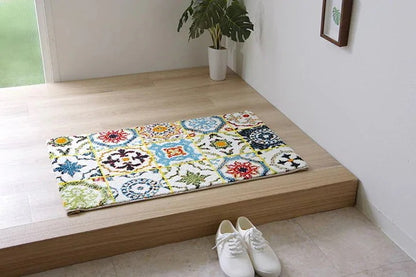 大きめ 玄関マット 高密度 トルコ製 70x120cm 抗菌防臭 ウィルトン織