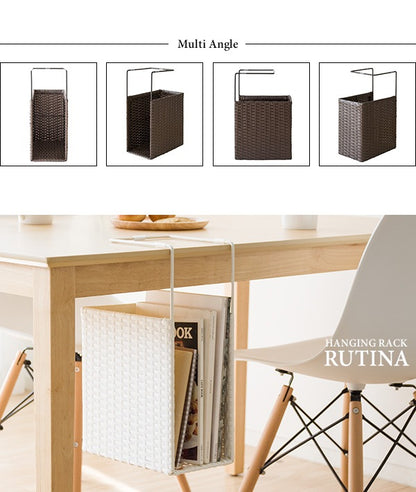 ラタンハンギングラック RUTINA デスクに テーブルに A4サイズ収納可能