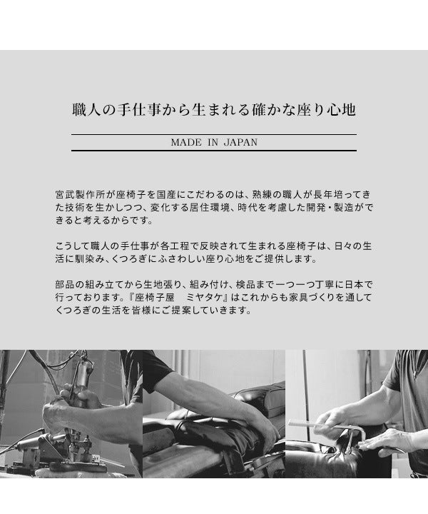 日本製 リクライニング高座椅子 腰をいたわる座椅子 肘掛け ハイバック 高さ調整