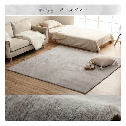 ふわふわラグ 140x200cm こたつ敷布団にも使える フェイクファー 抗菌防臭 ウレタンフォーム
