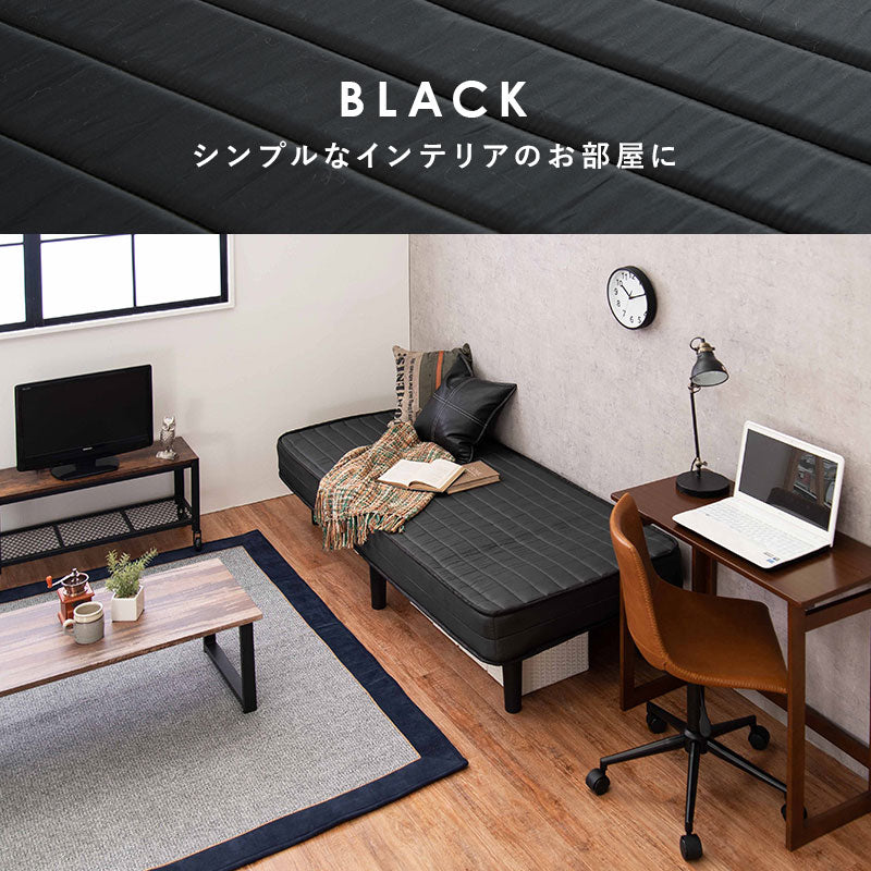 セミシングルショートベッドSSS + マットレスセット すのこ 小さいサイズ ボンネルコイルマットレス