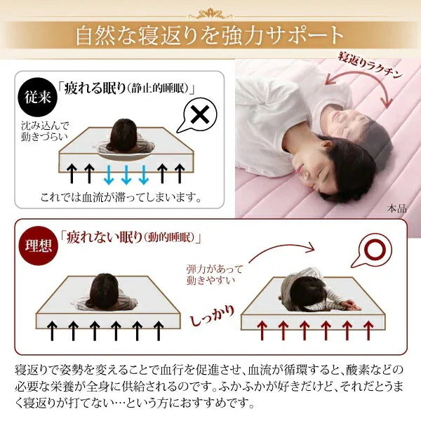 トッパー 日本製 セミダブル V-LAPニットベッドパッド 寝心地アップ 腰痛対策 快眠