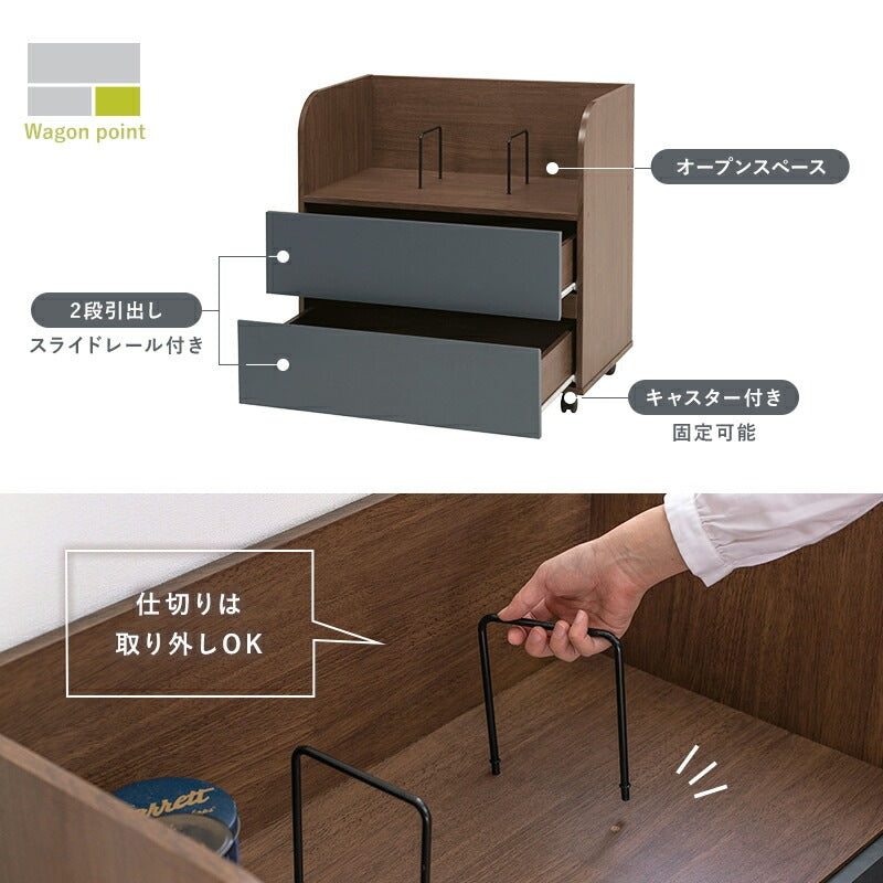 システムベッド （ベッド + デスク + ワゴン） ロフトベッド 学習デスク 引き出し シェルフ