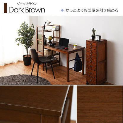 棚付きデスク 幅120cm 可動棚 オープンラック 左右設置 PCデスク 学習机