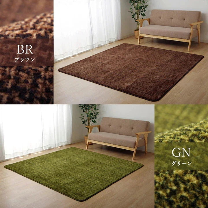 ラグ 絨毯 200x300cm シンプル 無地 かため 不織布 オールシーズン 滑り止め