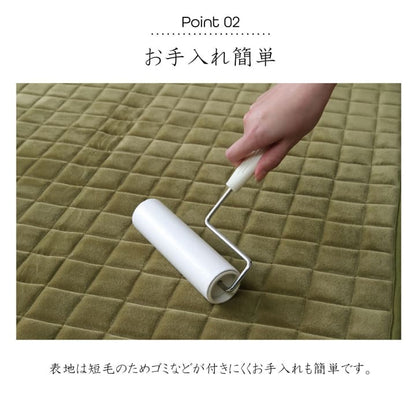もちもちラグ 185x185cm ウレタン10mmボリューム 滑り止め オールシーズン