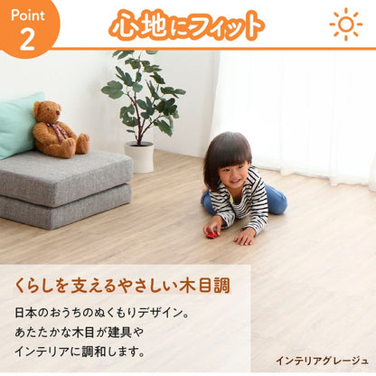 極厚ジョイントマット 木目柄 3畳分(25枚セット) 1枚あたり45x45mm フリーカット 厚さ18mm