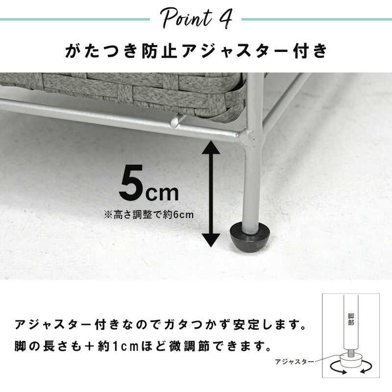 すきまランドリーラック 幅15.5cm 隙間収納 スリム 小物入れ 引出し3杯