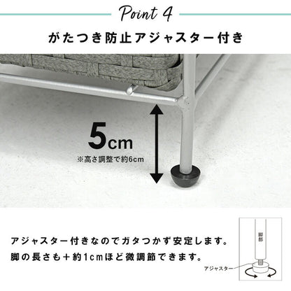 すきまランドリーラック 幅15.5cm 隙間収納 スリム 小物入れ 引出し3杯
