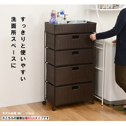 ランドリーラック 幅40.5cm 隙間収納 スタンダード 小物入れ 引出し4杯