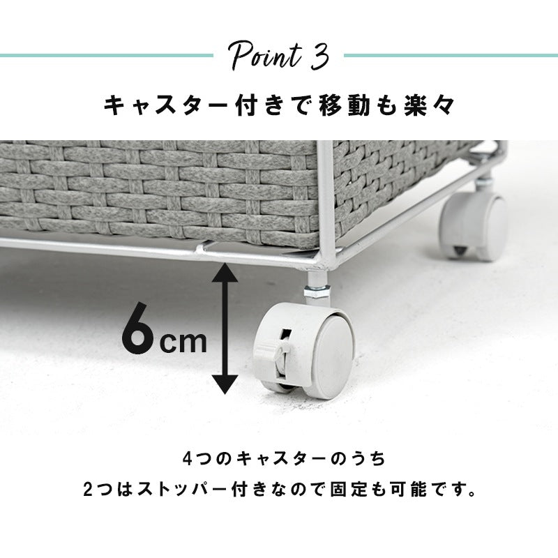 ランドリーラック 幅40.5cm 隙間収納 スタンダード 小物入れ 引出し4杯