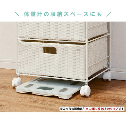 ランドリーラック 幅40.5cm 隙間収納 スタンダード 小物入れ 引出し4杯