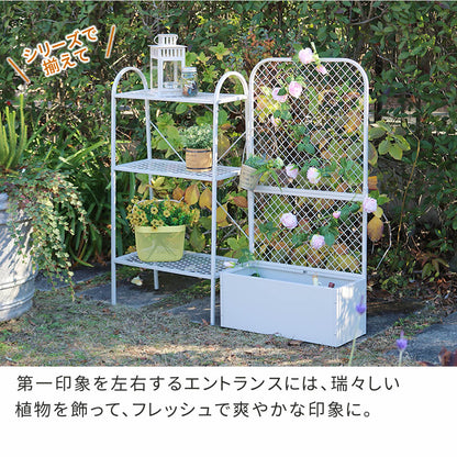 プランターBOXつき フェンス 幅60.5cm 高さ120cm インドアガーデン 観葉植物 エントランス 玄関先 ハンギングプランター