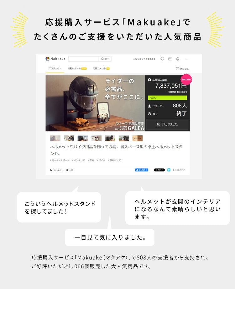 卓上ヘルメットスタンド 幅20cm 高さ35cm ディスプレイ 収納スペース コレクションラック