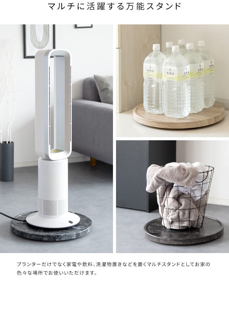 プランタースタンド 直径40cm キャスター付きで移動ラクラク 360度回転 プランタートレイ 鉢皿