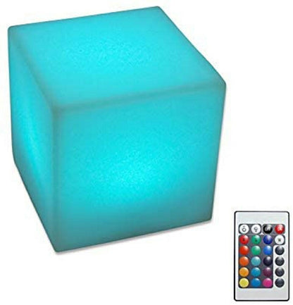 光るスツール LED 椅子 キューブ 充電式 リモコン操作 【リモコンには単4電池2本が必要です】 40x40x40cm