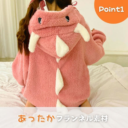 着ぐるみパジャマ 恐竜 ゆったり 大きめ ルームウェア 寝間着