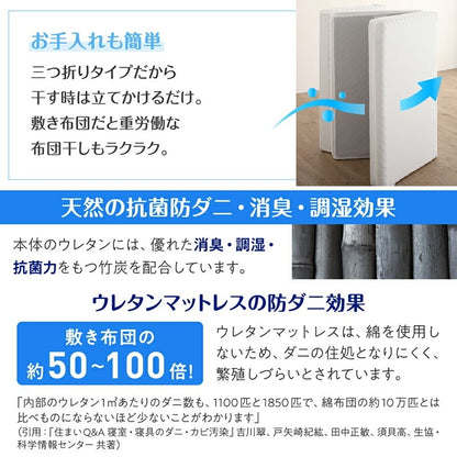 ファミリーマットレス 極厚 敷布団 ワイドキング200サイズ（シングル+シングル） 厚さ12cmタイプ 分割可能 大型マット