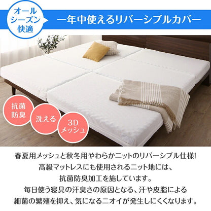 ファミリーマットレス 極厚 敷布団 ワイドキング200サイズ（シングル+シングル） 厚さ12cmタイプ 分割可能 大型マット
