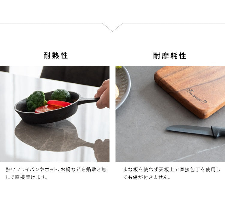 大理石柄 セラミック素材 ダイニングテーブル 130x80cm 鏡面テーブル単品 スチールフレーム 重厚感 スタイリッシュ