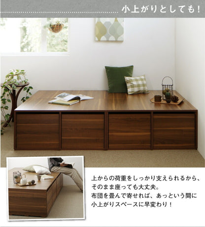 シングルベッド 大容量収納 ベッドフレーム単品 チェストベッド 小上がり スペパ 高耐久