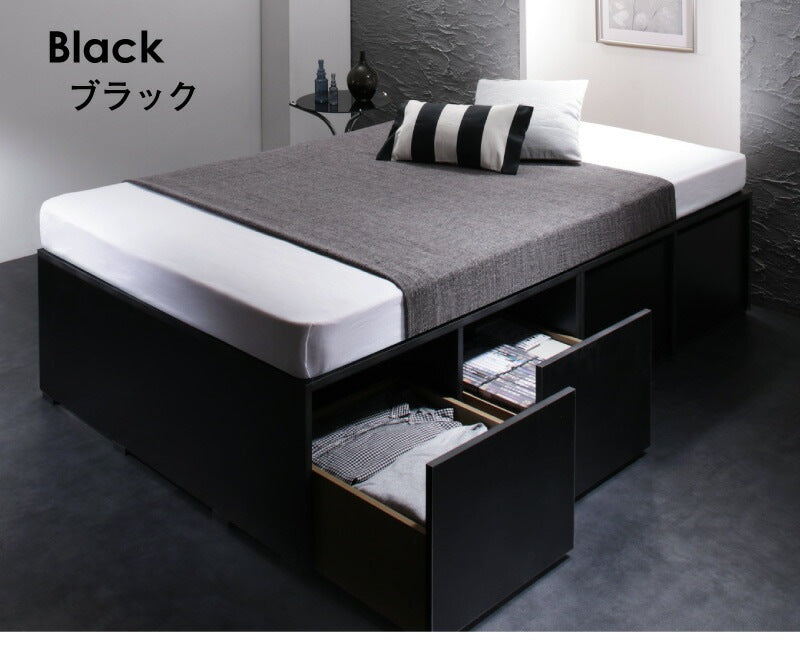 シングルベッド 大容量収納 ベッドフレーム単品 チェストベッド 小上がり スペパ 高耐久