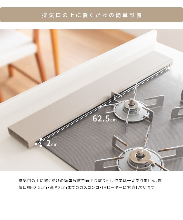 コンロ排気口カバー 油飛びや調味料汚れをガード ミニ作業台