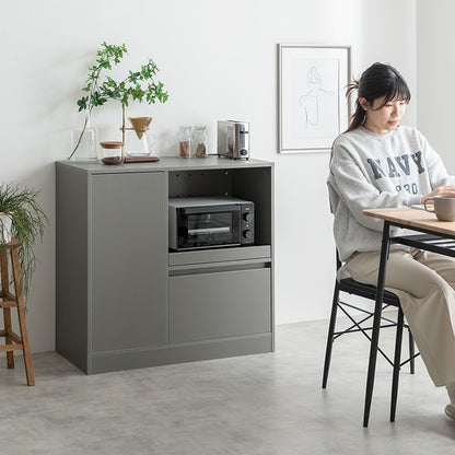 レンジ台 ノイズレス 幅88cm シンプルモダン キッチンボード 省スペース コンセント付き