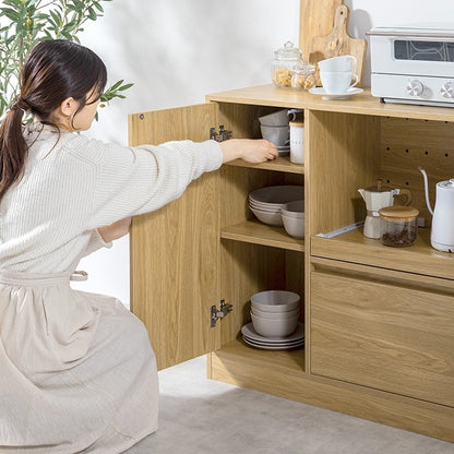 レンジ台 ノイズレス 幅88cm シンプルモダン キッチンボード 省スペース コンセント付き