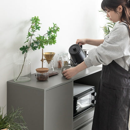 レンジ台 ノイズレス 幅88cm シンプルモダン キッチンボード 省スペース コンセント付き