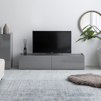 鏡面2wayテレビボード 幅120cm シンプルモダン 収納 ローボード 光沢 フラットデザイン