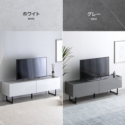鏡面2wayテレビボード 幅120cm シンプルモダン 収納 ローボード 光沢 フラットデザイン