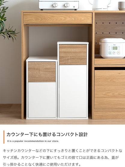 インテリアに馴染む ゴミ箱 45L キャスター取り付け可能 分別