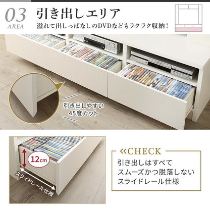 壁面テレビボード 木目 50インチまで推奨 コード隠し 大容量収納ラック 壁寄せ設置