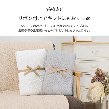イブル キルトラグ 190x190cm ベビー用マット／ラグマット／ベッドカバー／ソファカバー 使い方いろいろ 韓国インテリア 滑り止め イブル 洗濯可能