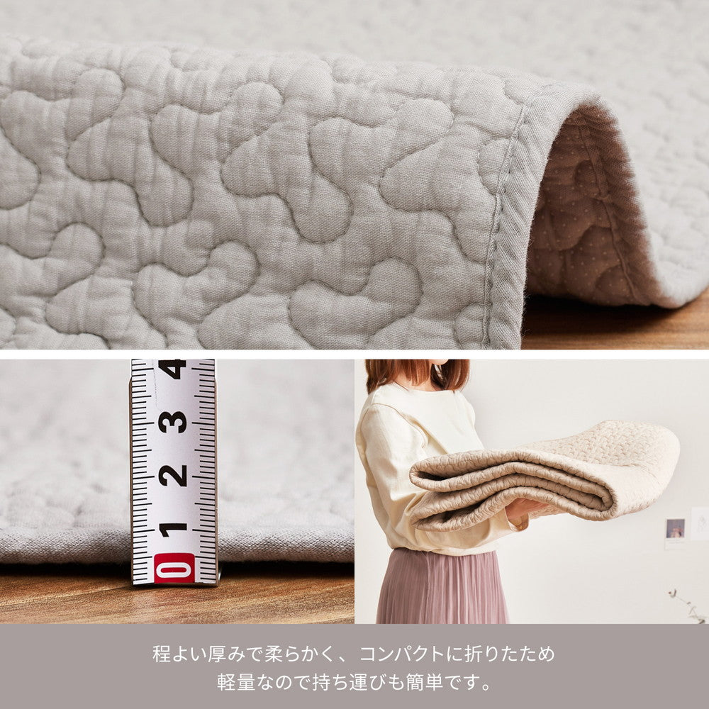 イブル キルトラグ 190x190cm ベビー用マット／ラグマット／ベッドカバー／ソファカバー 使い方いろいろ 韓国インテリア 滑り止め イブル 洗濯可能