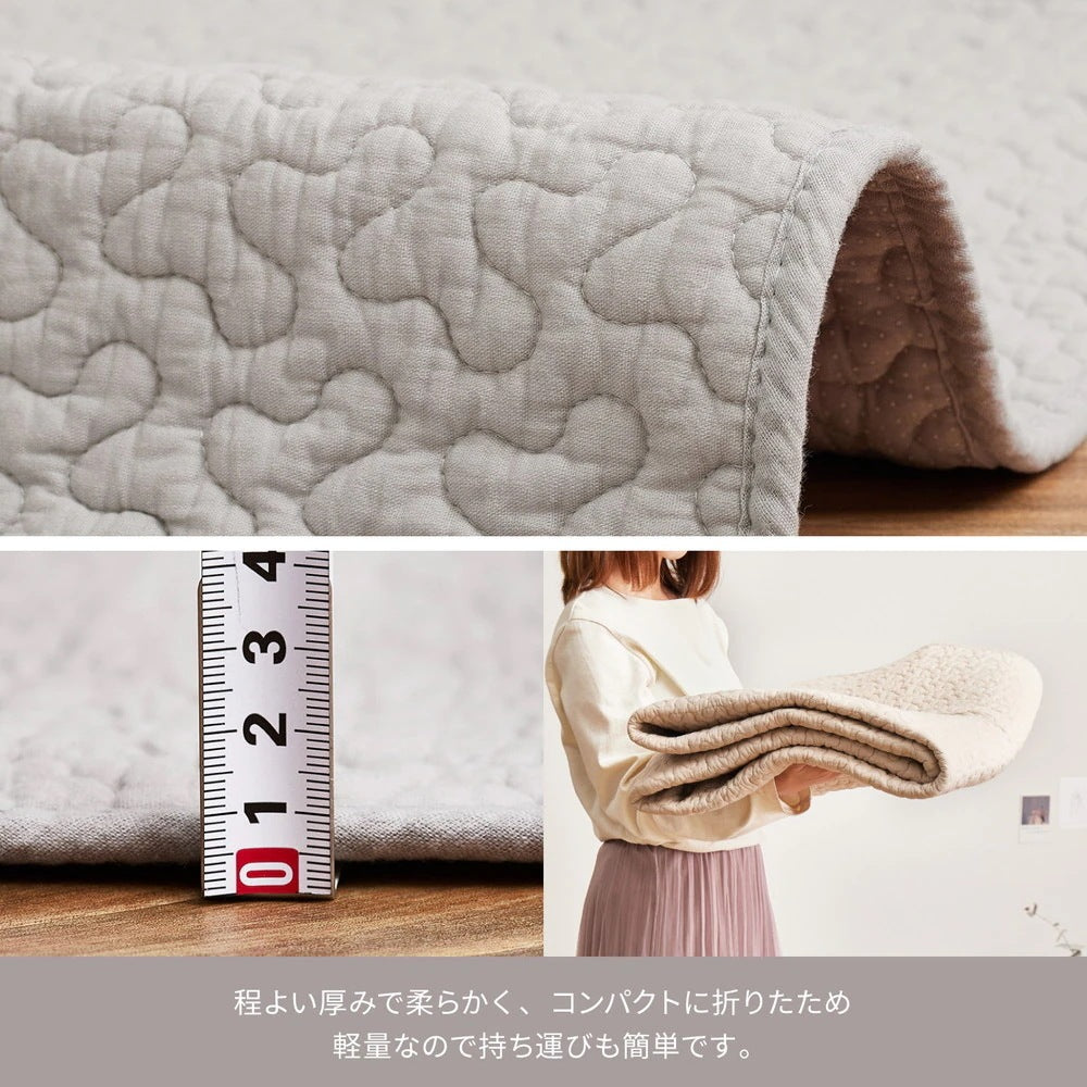 イブル キルトラグ 130x190cm ベビー用マット／ラグマット／ベッドカバー／ソファカバー 使い方いろいろ 韓国インテリア 滑り止め 洗濯可能